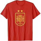 Officially Licensed Spain National Soccer Team Crest, 2-Star T-Shirt