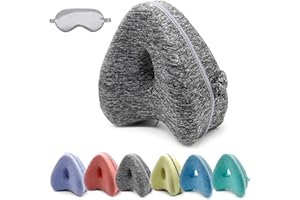 KCRPM Smoothspine, Smoothspine Alignment Pillow - Relieve Hip Pain & Sciatica, Memory Foam Knee Pillow for Side Sleepers, Leg Pillows for Side Sleepers for Relieving Leg, Back, Knee Pain (Grey)