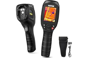 VEVOR Thermal Imaging Camera, 320 x 240 Pixels Super Resolution with 2MP Visual Camera, 25Hz Refresh Rate Infrared Camera with -4℉~1022℉ Temp, 64G SD Card and Rechargeable Li-ion Battery