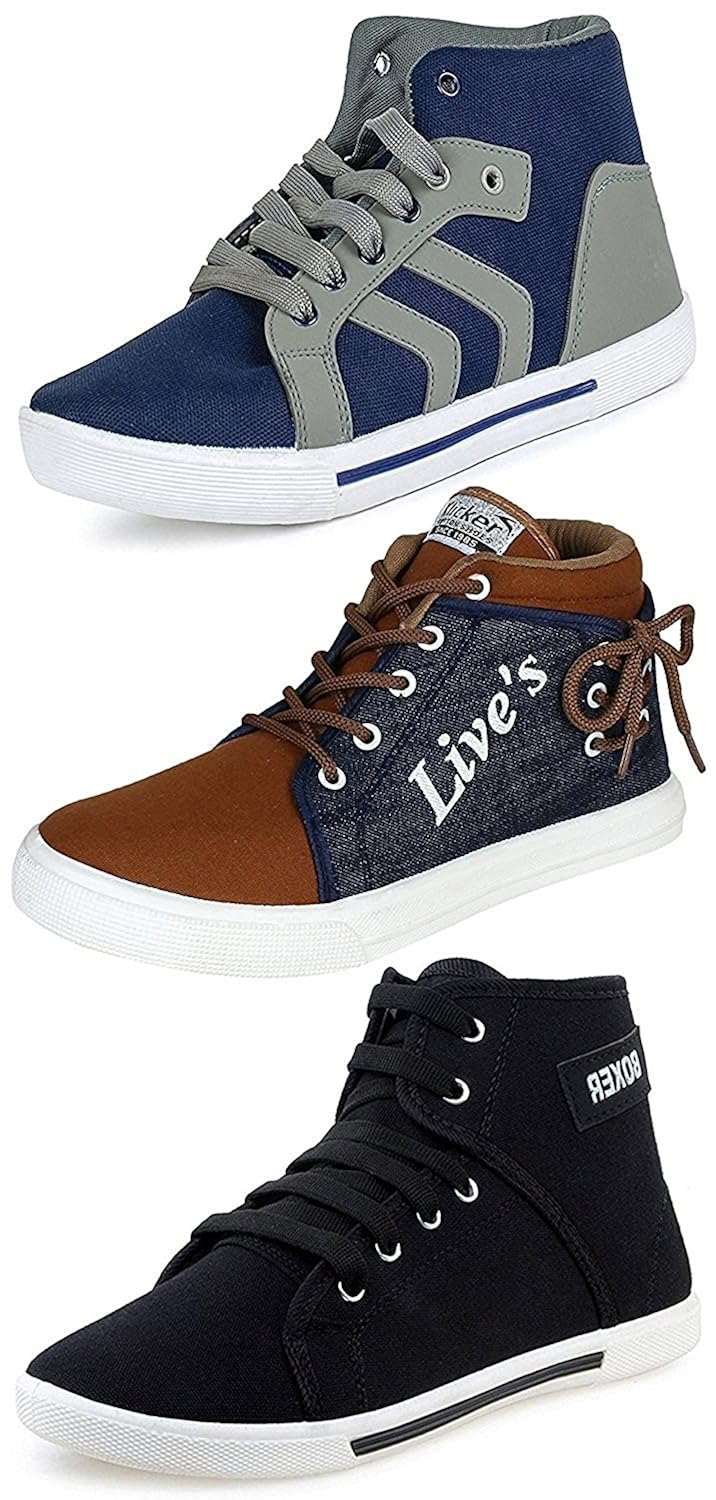 ethics combo pack of 3 casual sneaker shoes for men