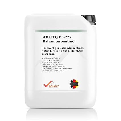 BEKATEQ BE-227 Balsamterpentinöl 5l farblos, Natur Terpentinöl, Reiniger, Verdünner, Lösemittel