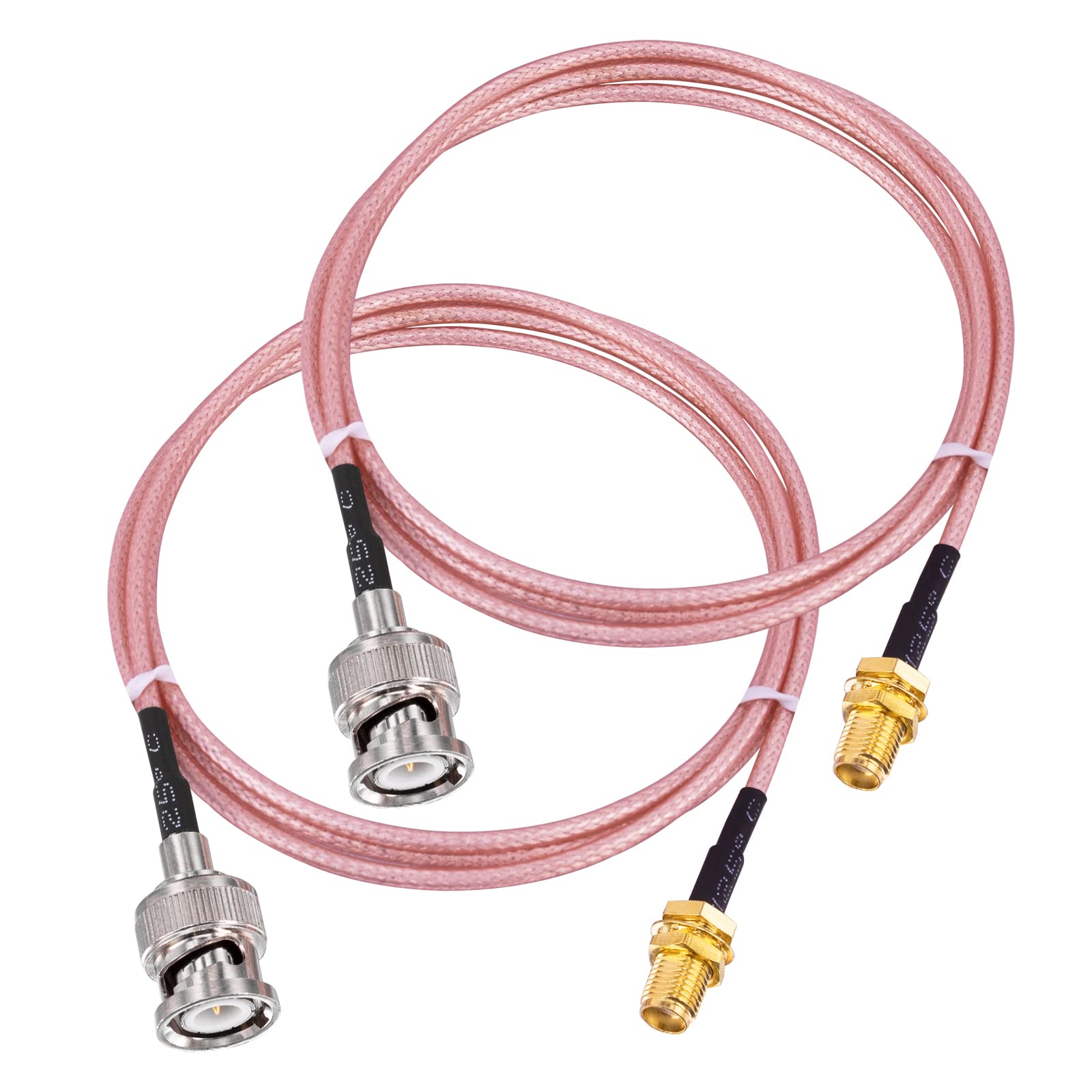 urcianow 2Pcs BNC Male to SMA Female Connectors Cable 1M Low Loss RG316 Coaxial Cable Antenna Cable Splitter Pigtail Extension for Radios/WiFi/Wireless LAN Devices