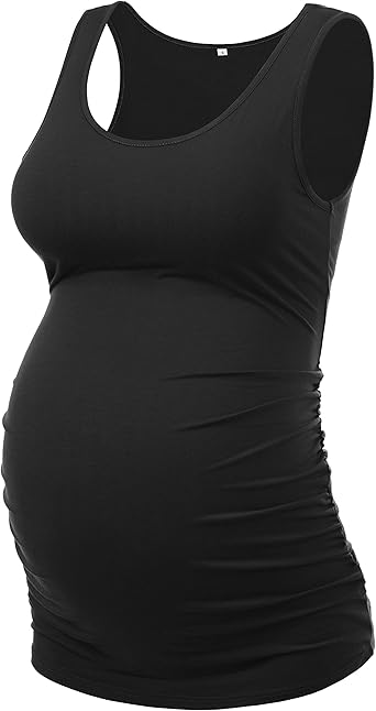 ruched maternity tank top