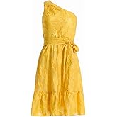 Anne Klein Women's One Shoulder Modern Midi Dress