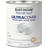 Rust-Oleum Painter's Touch Latex Brush-On Paint, Gloss White | Interior/Exterior Durability, Multi Surface (Metal, Wood and More), Fast Dry, Chip and Fade Resistant, Quart