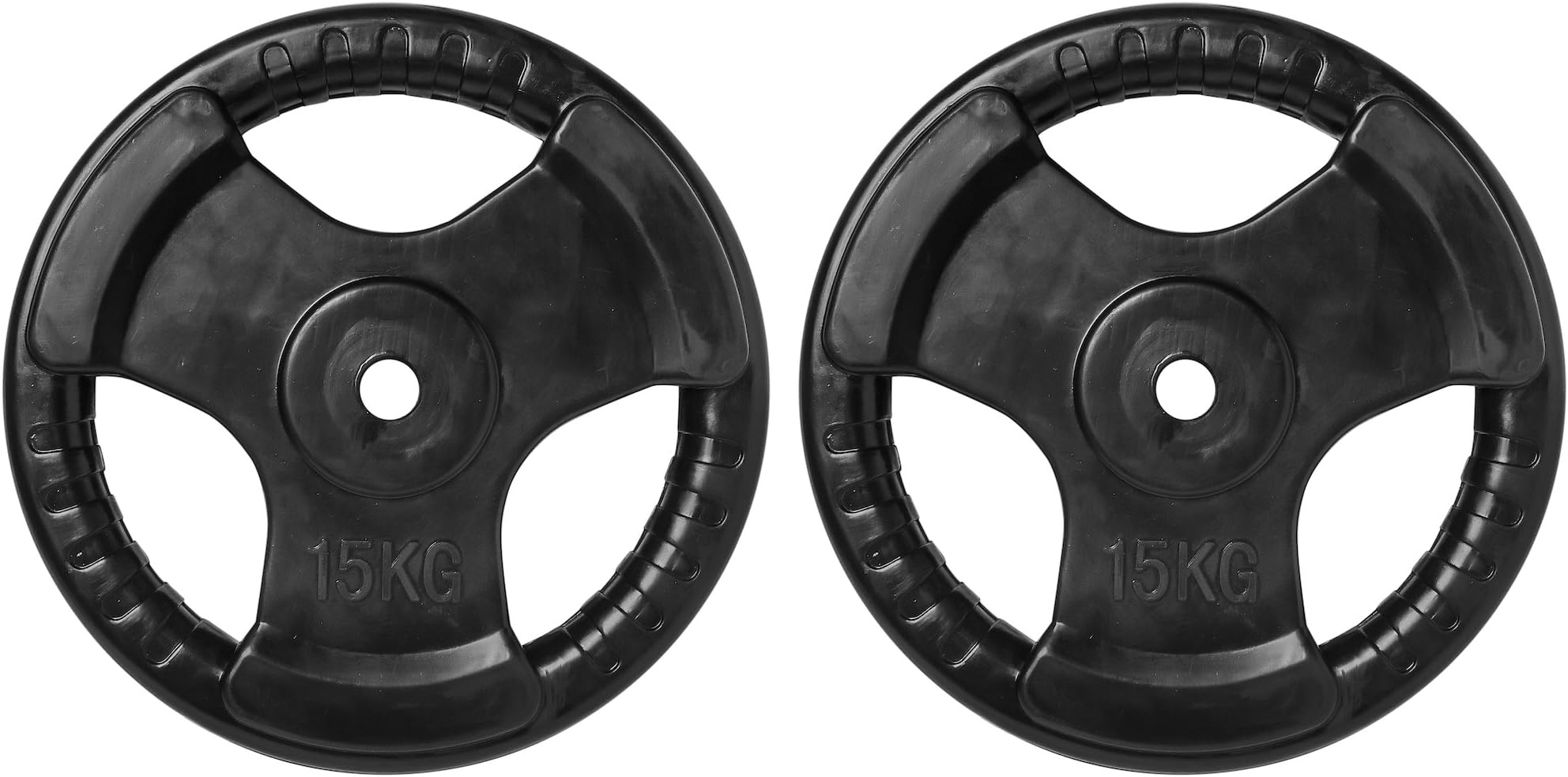 Physique Rubber Grip Regular Plates, 2 x 15Kg