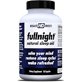 HEALTH DIRECT FullNight Melatonin-Free Natural Sleep Aid, 56 Capsules | Vegan formula with 50 mg Apigenin and Maizinol. Cortisol support for nighttime relaxation and deep sleep. 28-56 servings.