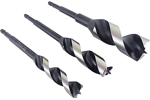 WOODOWL Wood Owl 00707 3 Piece Set OverDrive Fast Boring Ultra Smooth Auger Brad Point Boring Bits Containing the Following Sizes 5/8”, 3/4” and 1”