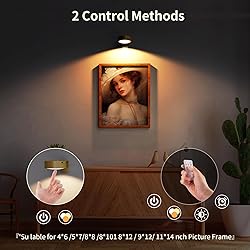 3 Pack Picture Lights for Wall, Rechargeable