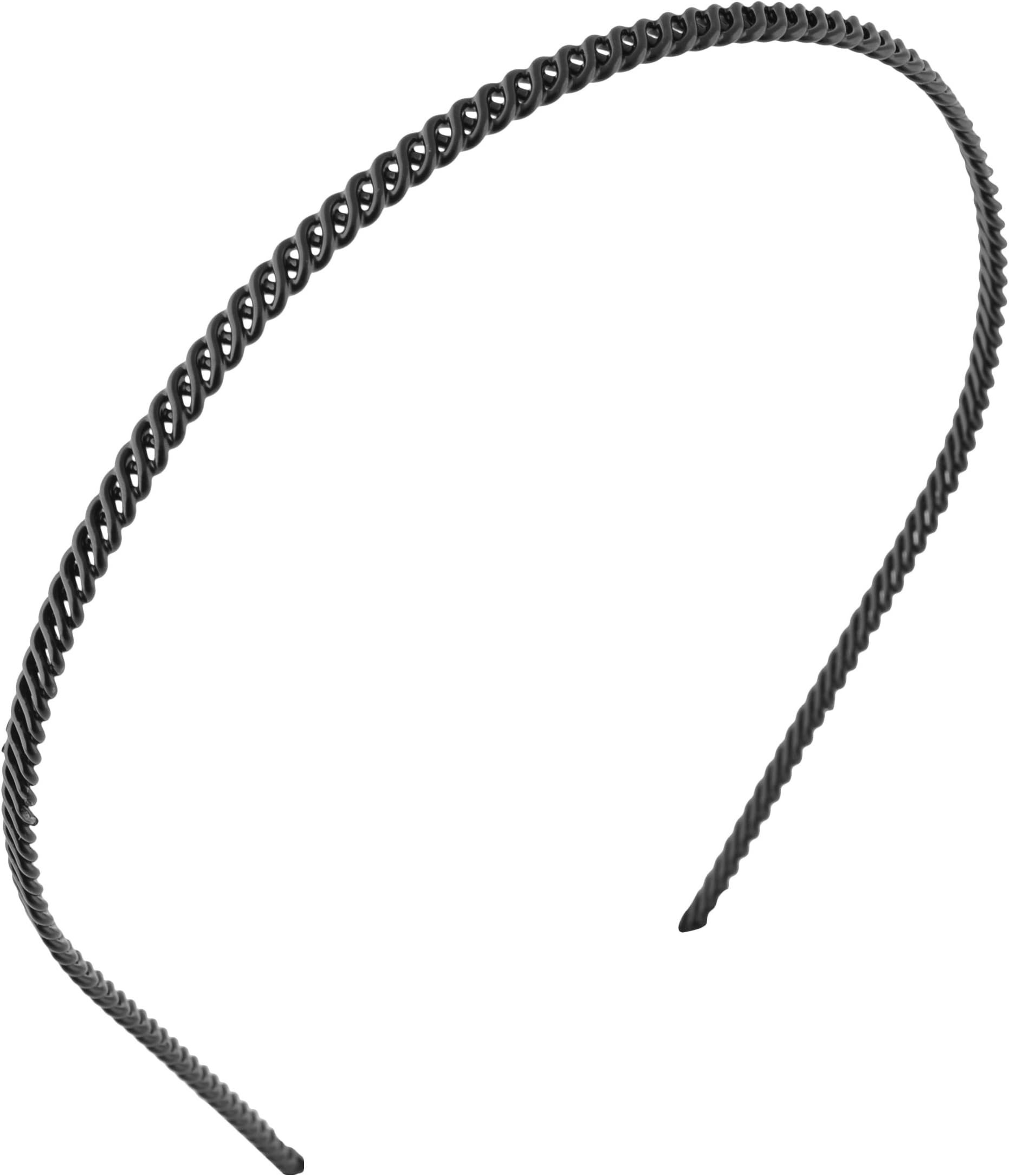 Anokhi Ada Chain Black Metal Hair Band for Men and Women (HAB-1004)
