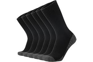 ONKE Max Full Cushion Crew Socks for Men Heavy Duty Work Boot Steel Toe Workout Athletic Thick Warm Moisture Wicking Control
