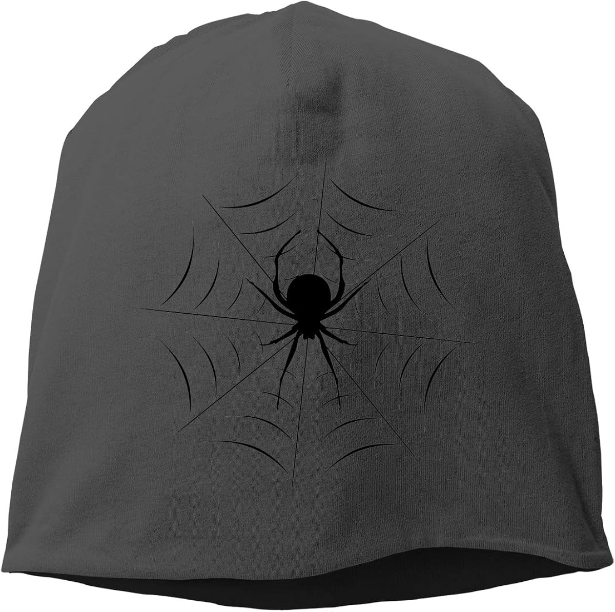 DoubleHappy Spider  Beanies Caps Skull Hats Unisex Warm Hedging Cap Black Clothing