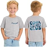 SANIXJOO Big Brother T-Shirts Toddler Boys Cool Big Bro Club Tee Tops Sibling Reveal Shirt Big Brother Gifts for Toddler Boy