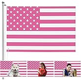 Personalized Double Sided Flags Add Your Own Text/Photo/Logo Custom Banner Tapestry for University Dormitories Living Rooms Bedrooms Clubs Outdoor Activities Decoration, 3x5 FT, FBA-Pink