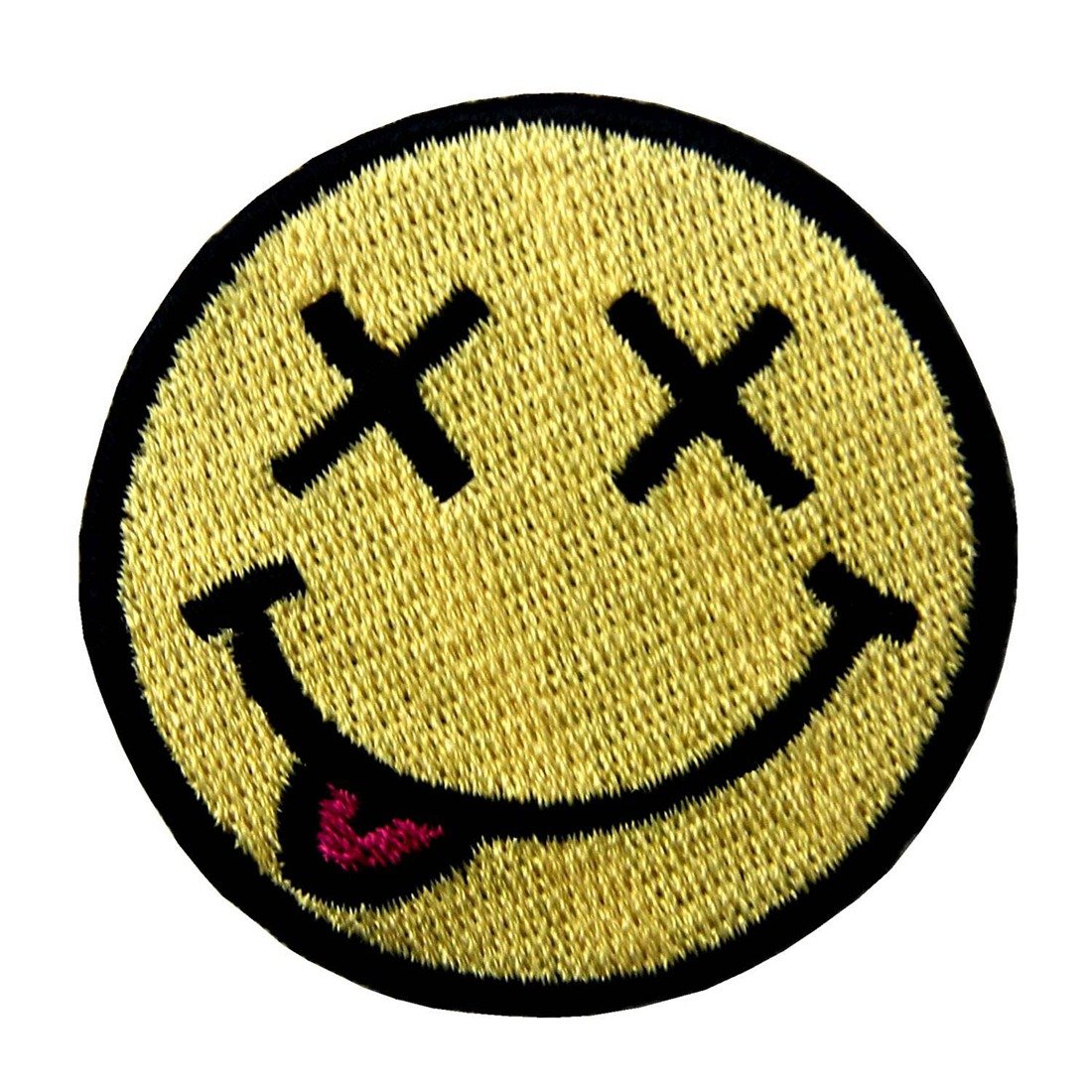 The Happy Smile Face Embroidered Badge Iron On Sew On Patch
