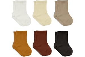 bistyle Baby Grip Ankle Socks 6 Pairs | Newborn Infant Toddlers Socks Organic Cotton | Kids Boys Girls Ankle