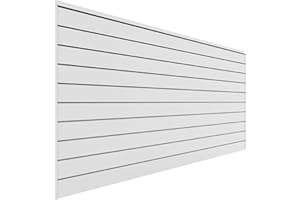 Proslat 88102 Heavy Duty PVC Slatwall Garage Organizer, 8-Feet by 4-Feet Section, White