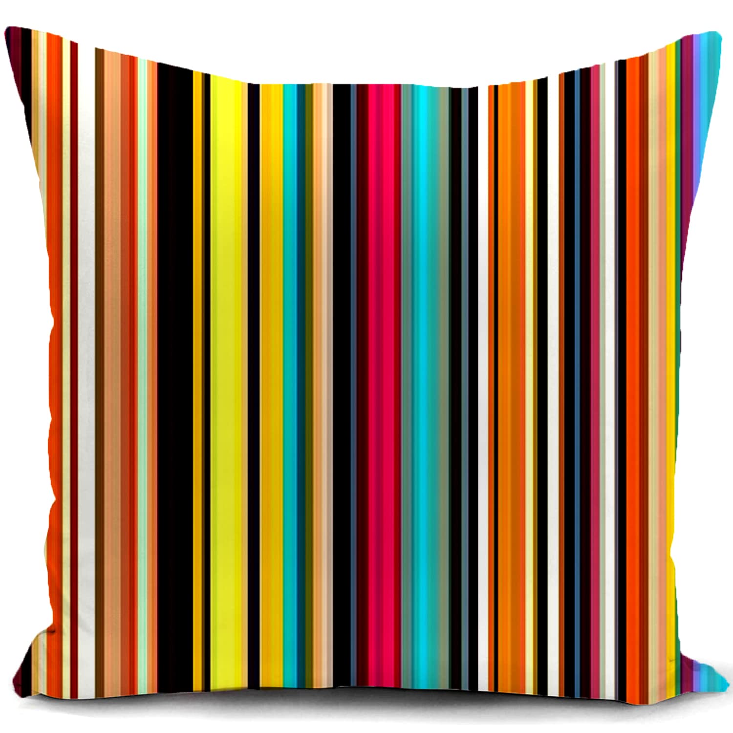 HUASHUZI Cushion Cover Colorful Stripe Pillow Cover Decor Home Throw Pillow Case Decorate for Livingroom Couch Bed Sofa Gifts 18"x18"(45x45cm) — image 1