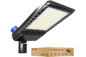 JC-LGL 480V LED Parking Lot Light, 300W LED Shoebox Light AC 277-480V, IP65 Waterproof Dusk to Dawn Parking Lot Light with Slip Fitter, Outdoor Street Light for Parking Lot Sports Stadium