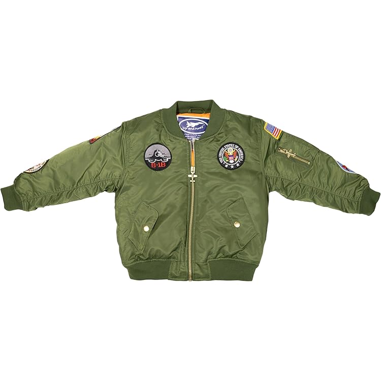 Amazon.com: Up and Away Medium-Weight MA-1 Flight Bomber Jacket in