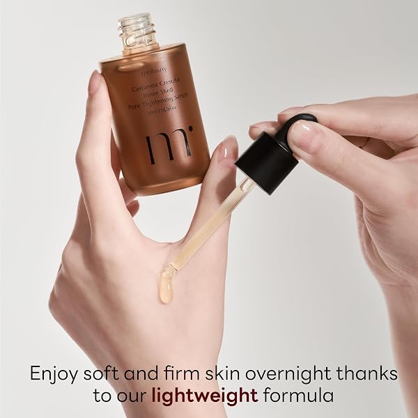 MOLVANY CASTANEA CRENATA INNER SHELL PORE TIGHTENING SERUM – KOREAN SKIN CARE FOR UNCLOGGED PORES, SEBUM CONTROL &, FACE HYDRATING – 1.69 FL. OZ