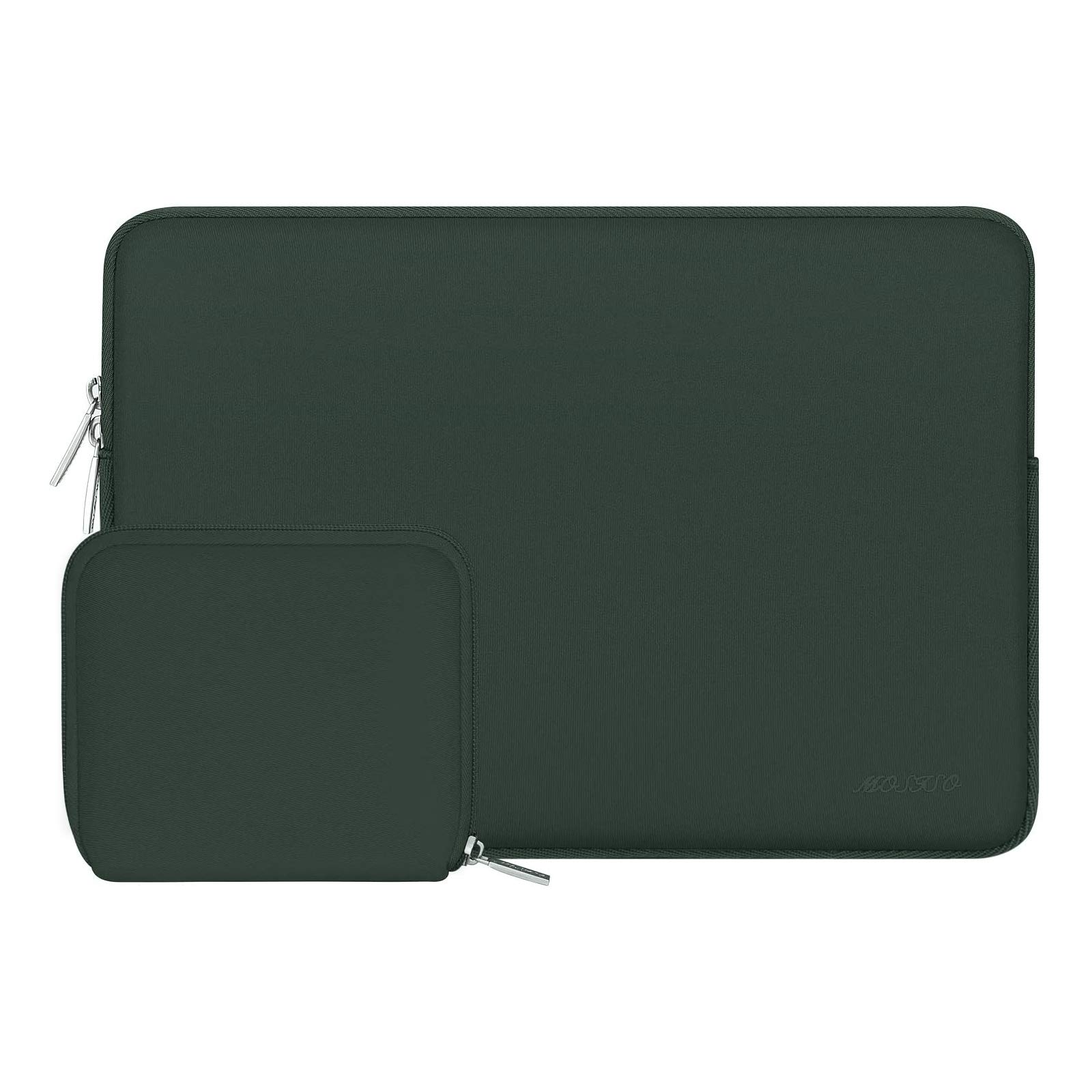 MOSISO Laptop Case 16 inch, 15-15.6 inch Laptop Sleeve Bag Compatible with MacBook Pro 16 inch, HP, Acer, Dell, Lenovo, ASUS Notebook, Neoprene Computer Sleeve Bag with Small Case, Midnight Green