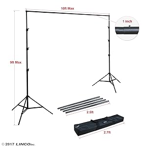 Linco Lincostore 9x10 ft Photography Photo Backdrop Stand Background Support System Kit 4154-4236