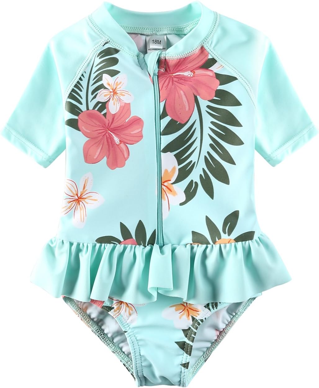 Baby Girl Sun Protective Swimwear Infant Toddler Rash Guard Shirt