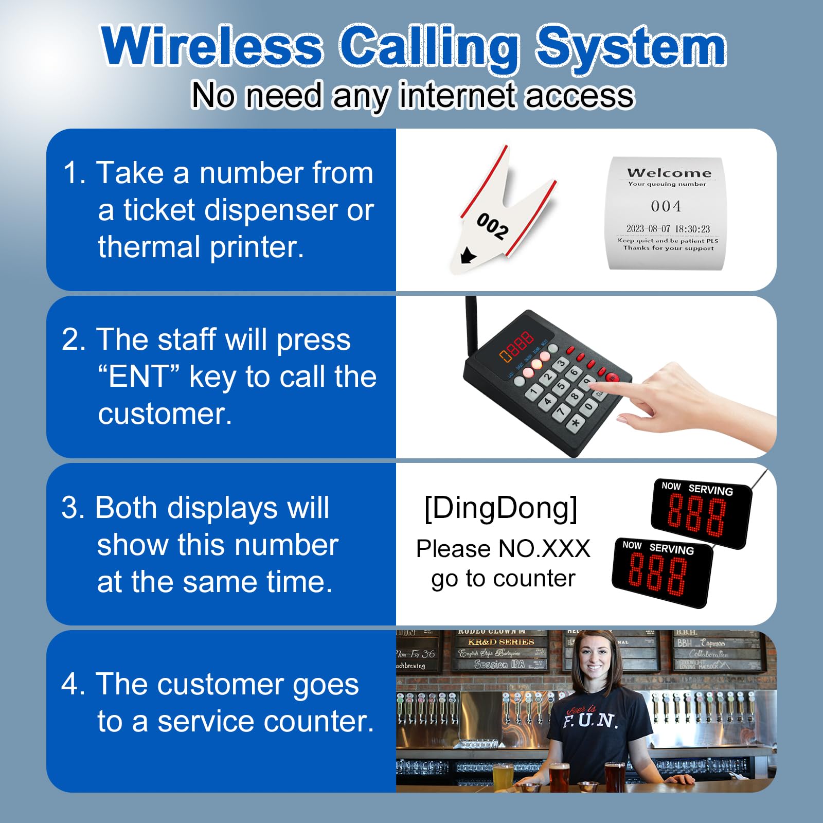Queue Keypad Key Layout Mua KOQICALL Queue Calling System Queue Management System Take a Number ...