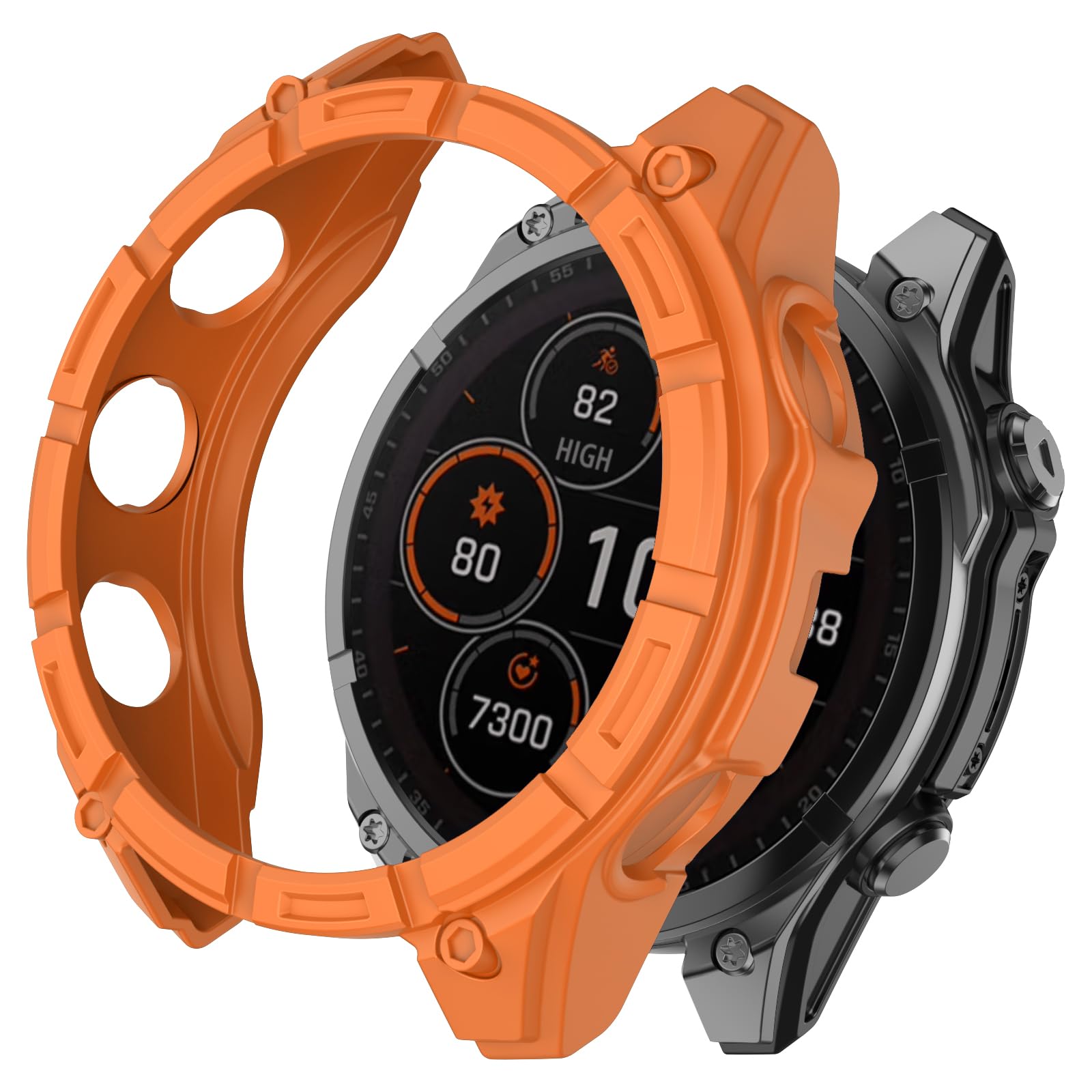 Photo 1 of ISABAKE Case Cover Compatible with Garmin Fenix 8 51MM Sloar, Soft and Flexible Anti Drop TPU Bumper Frame Rugged Replacement Protective Cases for Garmin Fenix 8 51MM Solar