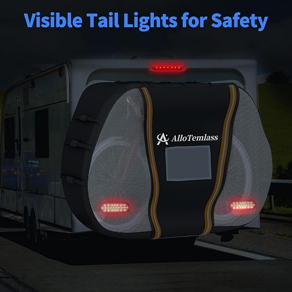 ALLOTEMLASS BIKE COVER FOR CAR RACK FOR TRANSPORT, REAR BIKE RACK COVERS FOR 2 BIKES ON HITCH TRAVEL STORAGE WITH REFLECTIVE STRIPS, QUICK-RELEASE BUCKLES WATERPROOF 600D OXFORD OUTDOOR AND HEAVY DUTY