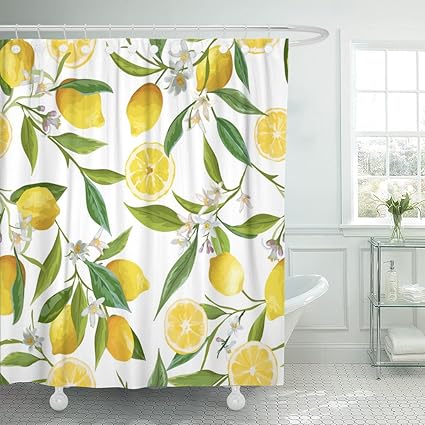Amazon Com Tompop Shower Curtain Green Brazil Floral Pattern