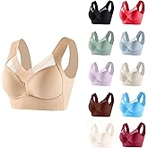 Zen Chic Bras for Older Women with Sagging Breasts Seniors Seamless Push Up Bra Breathable Anti Sagging Full Coverage Comfort