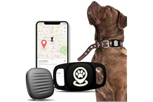 GBVP Dog Tracker Smart Pet Location Tracker with Collar Holder, Personalized Smart Item Finder, MFi Certificated Dog Tracking Device, No Monthly Fee, Works with Find My (iOS Only) Not a GPS Tracker