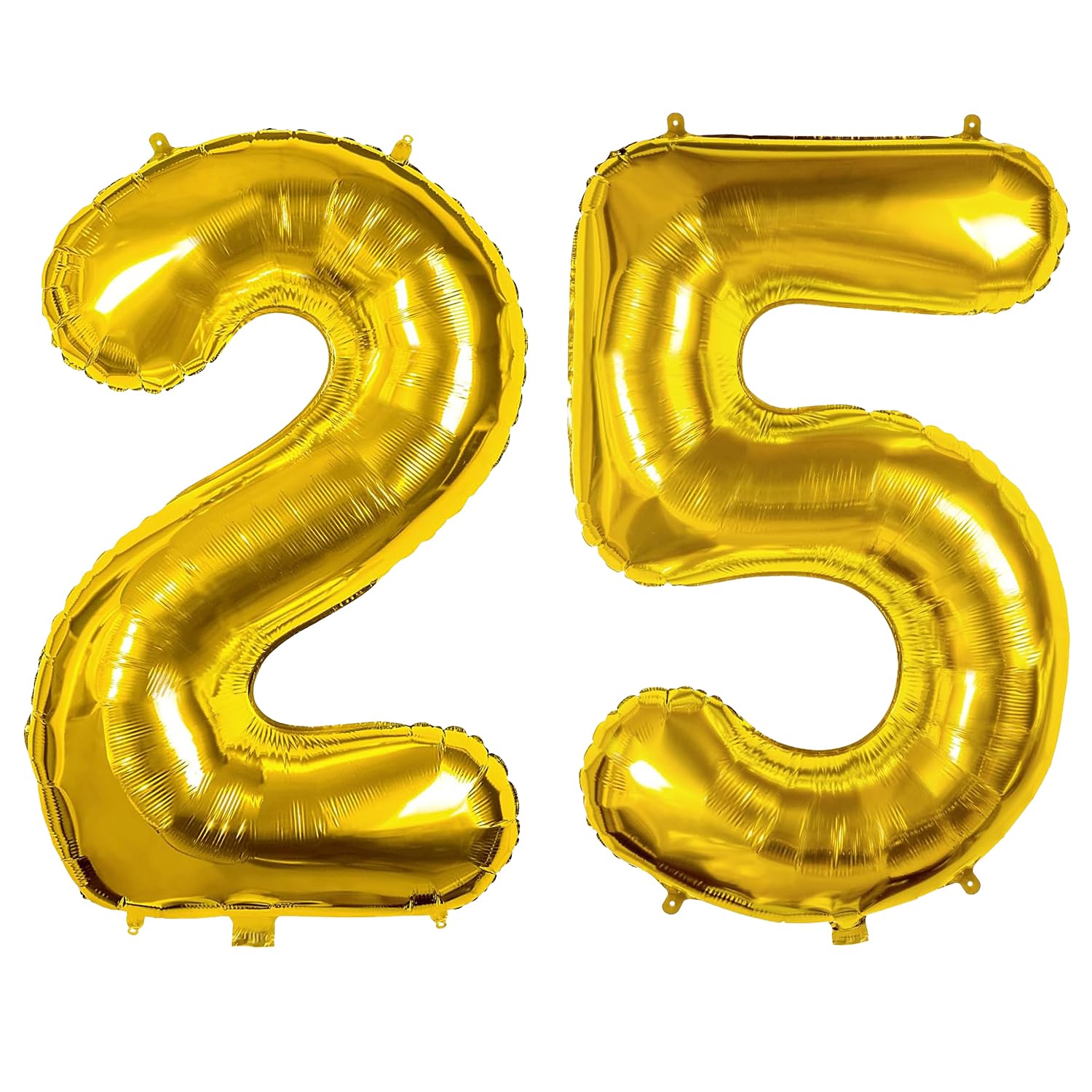 Photo 1 of 40 Inch Number Balloons 25/52 Gold Big Giant Jumbo Number Foil Mylar Balloons for 25th/52th Birthday Party Supplies Anniversary Events Decorations (Gold-25/52)