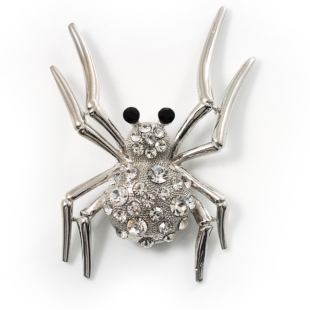 Giant Crystal Spider Fashion Brooch