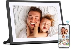 Apofial Digital Picture Frame 10.1 Inch WiFi Digital Photo Frame,1280 * 800 HD IPS Touch Screen Smart Cloud Photo Frame, to Share Photos Or Videos Remotely Via APP Email (Black) (Black and White)