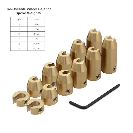 H2RACING 100-teilig Reifen Brass Auswuchtgewichte Wuchtgewichte für Stahlfelgen Wuchtgewichte