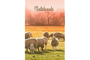 Sheep Notebook. Flock Notepad. Blank Lined Book. Gift for Sheep Lovers and Farmers. Lambs. Lambing.