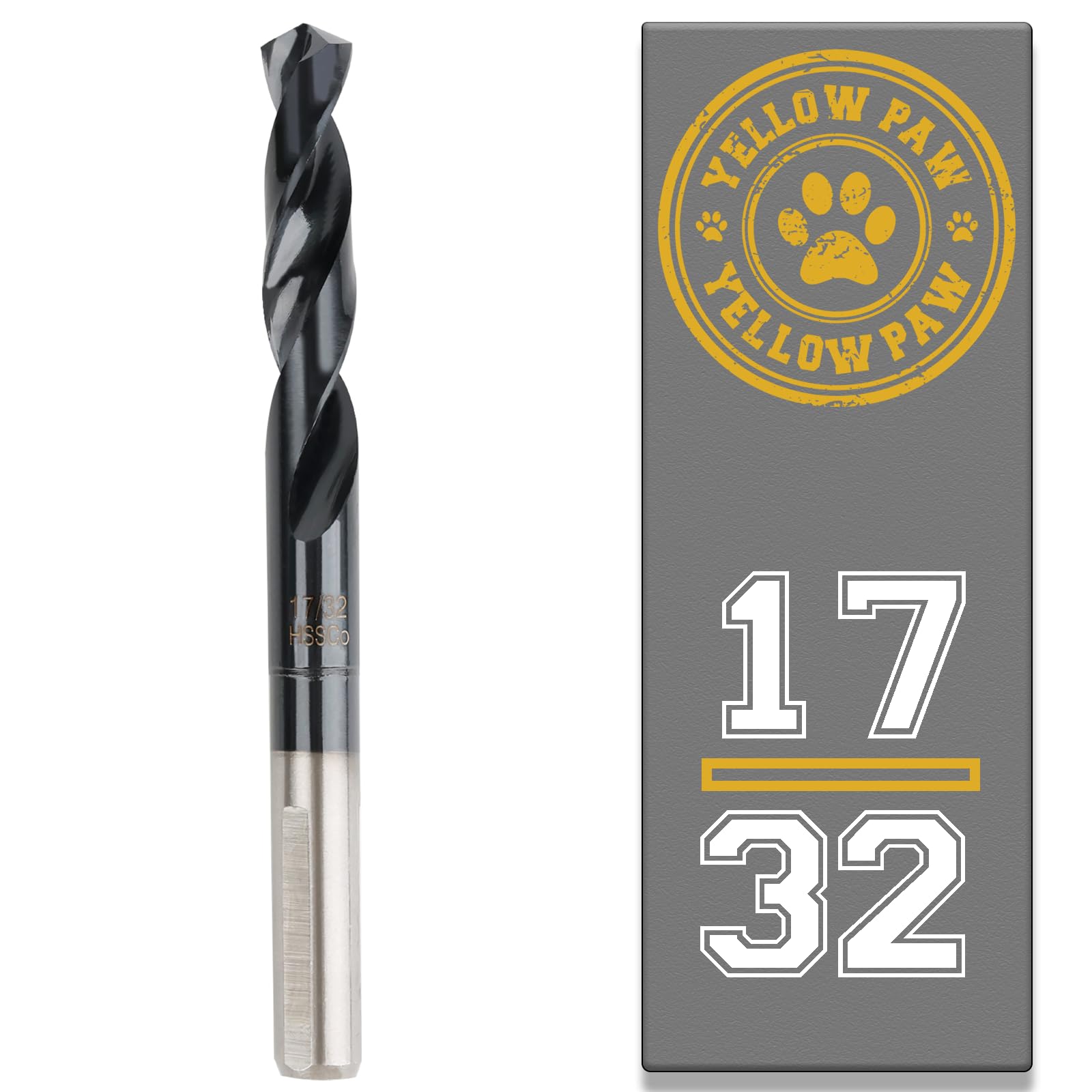 Photo 1 of 17/32 Inch Drill Bit for Metal - Industrial Grade M35 Cobalt Titanium Aluminum Nitrite - 17/32" Diameter & Total Length of 6" with Working Length of 3" Easily Drill Into Metal, Steel, & Aluminum
