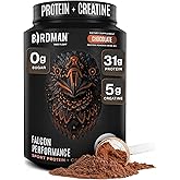 Birdman Falcon Performance Vegan Protein Powder, 31g Protein, 5g Creatine, 5g BCAA, Probiotics, Electrolytes, Pre Workout, Low Carb, Sugar Free & Dairy Free, Plant Based Chocolate Protein -19 servings