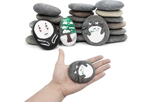 Markdang Rocks for Painting 20 Pcs 2.2-3.2” River Rocks for Paint Rock Natural Flat & Smooth Stones for Painting for Kids & Adult Craft Gift