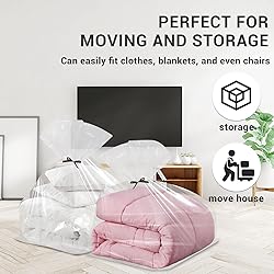 Extra Large Clear Plastic Storage Bags 90x110CM