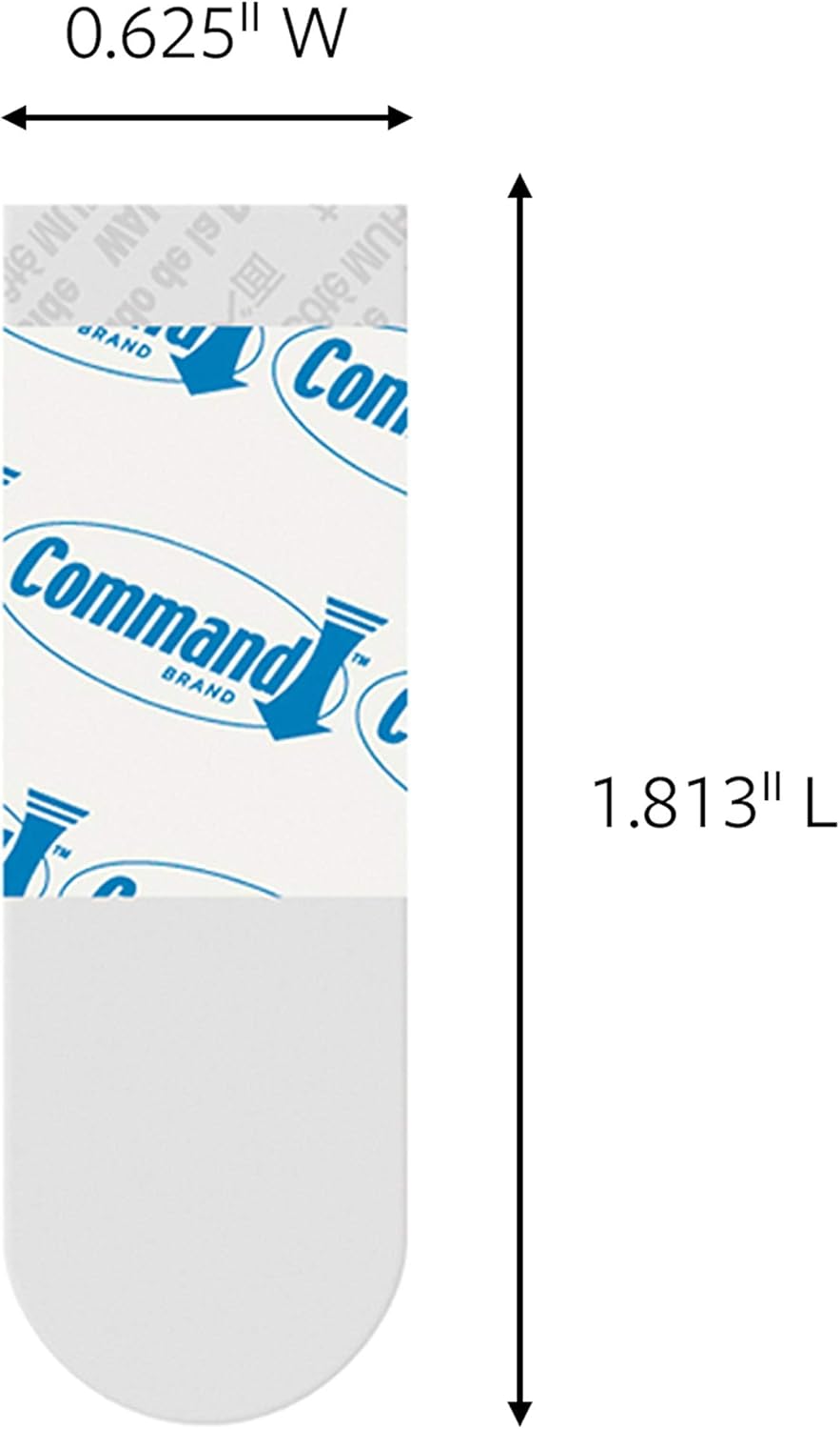Command Clear Replacement Strips, Small, Re-Hang Indoor Clear Hooks (17022CLR-16ES) - - 