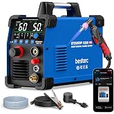 Bestarc Plasma Cutter Machine, Pilot Arc, 50A IGBT 110V 220V Dual Voltage | APP Control, 1/2'' Clean Cut 2/3" Max Cut, Air Sensor, Rust Removal, Grid Cutting, PA PT, 2T 4T, IGBT Inverter for Home DIY