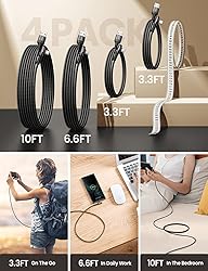AINOPE USB Type C Cable [4-Pack