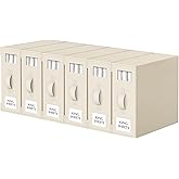 Criusia Bed Sheet Organizers and Storage, 6 Pack Foldable Linen Closet Organizer Box – Bedding Holder for Sheet Set (King/Queen Sizes), Duvet Covers, Blankets (Beige)