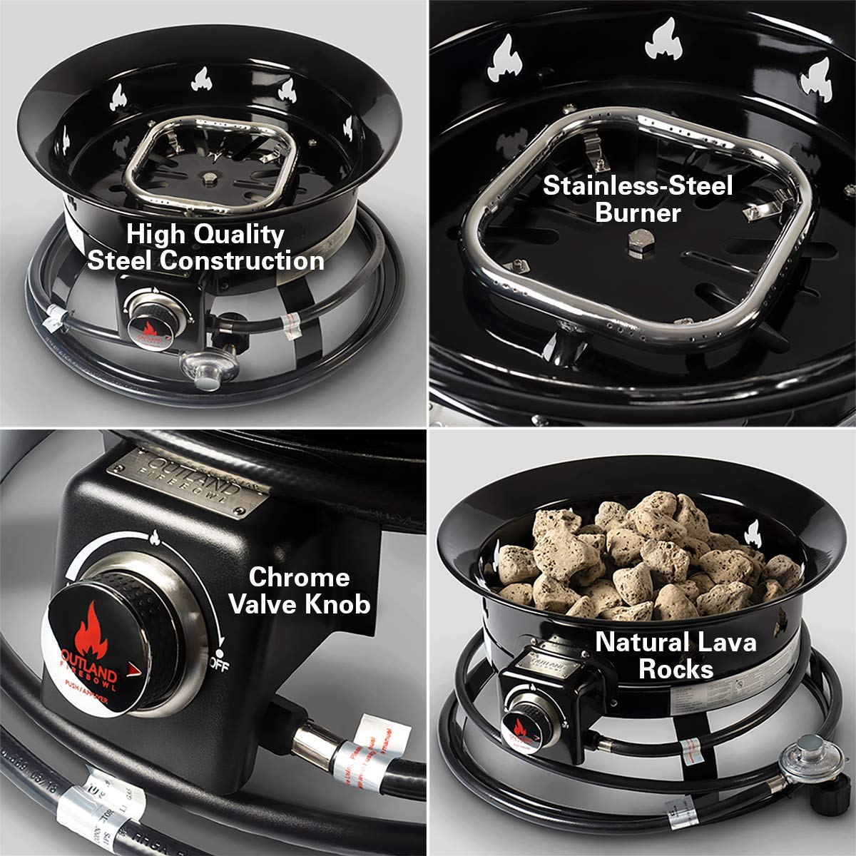 Outland Firebowl 893 Deluxe Outdoor Portable Propane Gas Fire Pit with