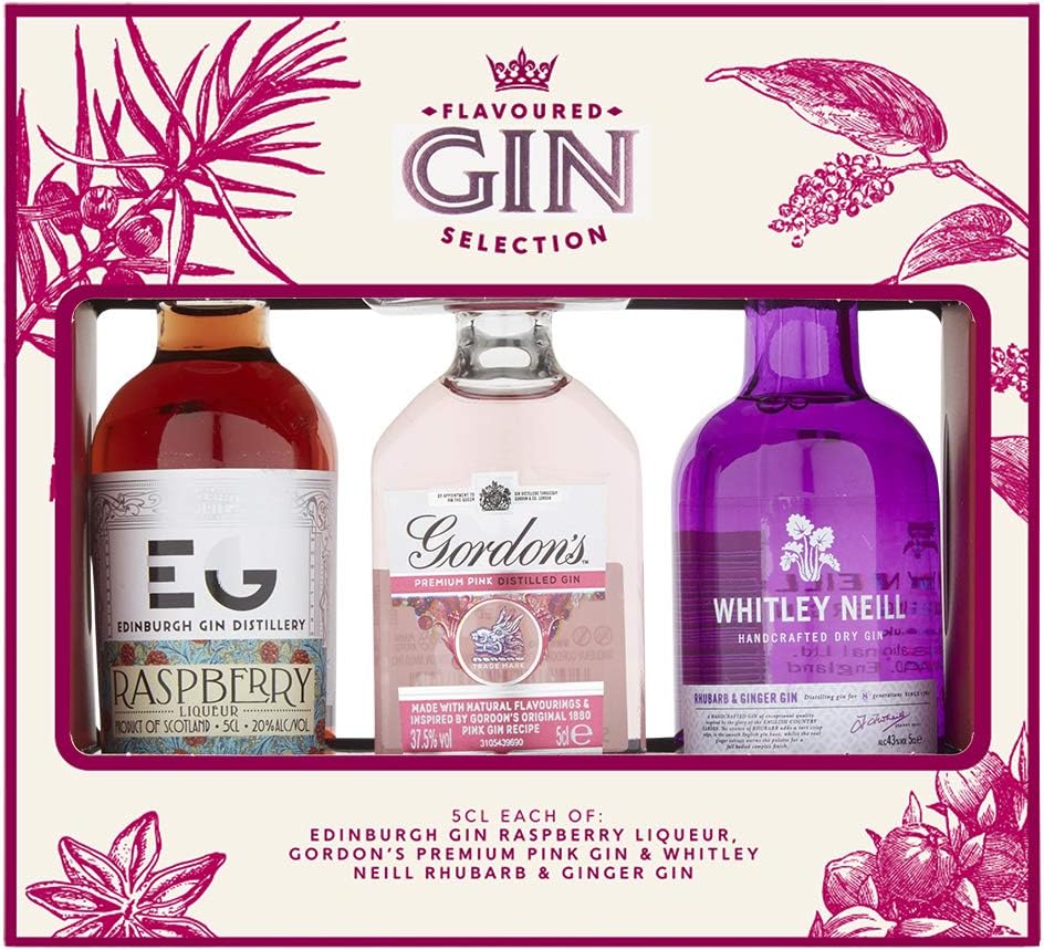 Flavoured Gin Trio Gift Set, 3 x 5 cl 