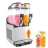 ROVSUN Commercial Slushy Machine, 15L X 2 Tanks